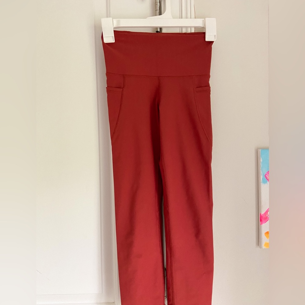 Crimson red leggings old navy